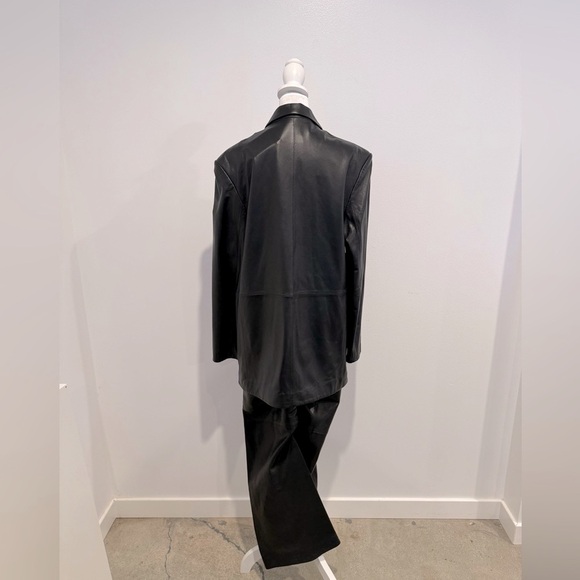 Stockholm Atelier & Other Stories Faux Leather Suit - Size 6 - Picture 4 of 11